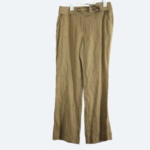 Steilmann beige 100% linen pants with belt size 14